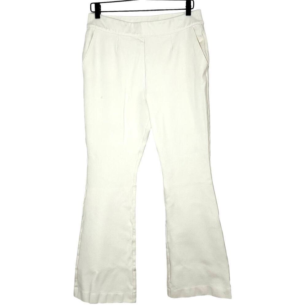 Soft Surroundings Women’s Perfect Ponte Pull On Bootcut Leggings Cream Size M